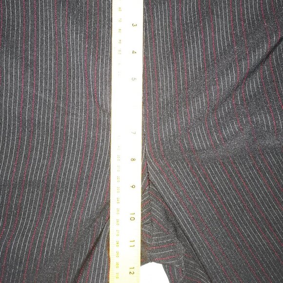 George Ladies Black, Red & Grey Pinstripe Made In Canada Dress Pants - Picture 4 of 7